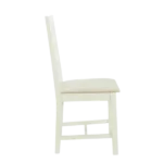 3-Piece Wood Counter Height Drop Leaf  Dining Table Set with 2 Upholstered Dining Chairs for Small Place, White+Gray