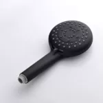 Single Handle Round Shower Faucet with Handheld Sprayer in Matte Black