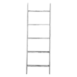 Wood Farmhouse 4.5 Ft Wall Leaning Wood Blanket Bathroom Bedroom Decorative Shelf - Vintage in White