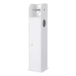 White Eccomum Bathroom Cabinet with Towel Storage Shelf for Paper Holder