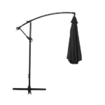 Offset Cantilever Hanging Patio Umbrella in Black Color