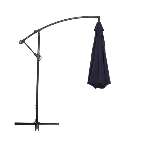 Offset Cantilever Hanging Patio Umbrella in Navy Blue Color