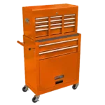 High Capacity 8-Drawer Rolling Tool Chest with Wheels and Drawers in Orange