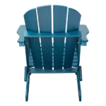 Solid Patio All-weather Foldable Armchair with Navy Blue Finish