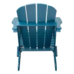 Solid Patio All-weather Foldable Armchair with Navy Blue Finish