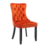 Brooklyn Orange Tufted Velvet Dining Side Chair