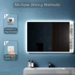 48 in. W x 32 in.H Rounded Rectangular Frameless LED Lighted Dimmable Wall Mount Anti-Fog Bathroom Vanity Mirror