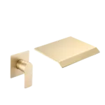Single handle Wall Mounted Bathroom Faucet in Brushed Gold Color