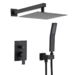 10 Inch High Pressure Shower Head And Handheld Shower in Matte Black