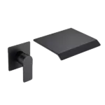 Single handle Wall Mounted Bathroom Faucet in Matte Black Color