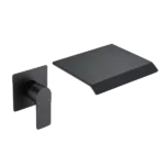 Single handle Wall Mounted Bathroom Faucet in Matte Black Color