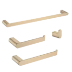 Wall Mounted 4-Piece Bathroom Hardware in Brushed Gold