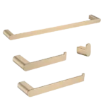 Wall Mounted 4-Piece Bathroom Hardware in Brushed Gold