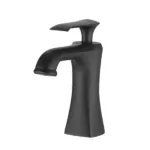 Single Handle Contemporary Bathroom Vanity Basin Sink Faucet in Matte Black