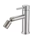 Bathroom Faucet for 2 Mode Faucet for Bathroom Sink with 360° Rotating Aerator in Brushed Nickel