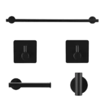Bathroom Hardware Accessories 5 Pieces Set in Matte Black