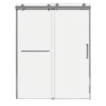 59''×76'' Size  10mm Glass Brushed Nickel Color With Double Door  Modern Style Bathroom Shower Door
