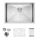 26 Inch Undermount Sink - 26"x18"x10" Undermount Stainless Steel Kitchen Sink 16 Gauge 10 Inch Deep Single Bowl Kitchen Sink Basin