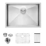 27 Inch Undermount Sink - 27"x18"x10" Undermount Stainless Steel Kitchen Sink 16 Gauge 10 Inch Deep Single Bowl Kitchen Sink Basin