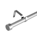 Window Single Curtain Rod- Adjustable sizes: 88"-132",Silver