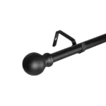 Window Single Curtain Rod- Adjustable sizes: 88"-132",Black