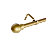 Window Single Curtain Rod- Adjustable sizes: 88"-132", Gold