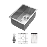 14 Inch Undermount Sink - 14"x18"x9" Undermount Stainless Steel Kitchen Sink 18 Gauge 9 Inch Deep Single Bowl Kitchen Sink Basin