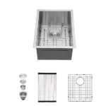 15 Inch Undermount Sink - 15"x20"x9" Undermount Stainless Steel Kitchen Sink 18 Gauge 9 Inch Deep Single Bowl Kitchen Sink Basin