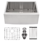 24 Inch Farmhouse Kitchen Sink - 24"x21"x10" Stainless Steel Apron Front Farmhouse Sink 10 Inch Deep 16 Gauge Single Bowl Kitchen Sink Basin