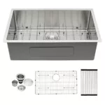 32 Inch Undermount Sink - 32"x19"x10" Undermount Stainless Steel Kitchen Sink 16 Gauge 10 Inch Deep Single Bowl Kitchen Sink Basin