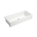 37 Inch Farmhouse Kitchen Sink, Apron Front Kitchen Sink Single Bowl White Fireclay Porcelain Ceramic Farm Kitchen Sinks 37"L x 19"W x 8"H