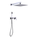 Chrome Finish Giant Multi Function Handheld Shower System in Gray Color