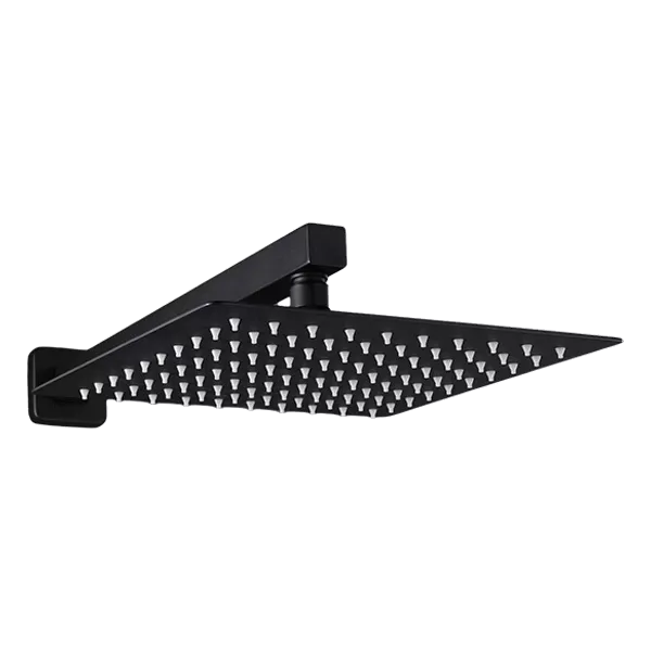 Stainless Steel Complete Shower System with Rough-in Valve in Black Color