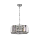 Light Pro 4 light Silver Round Rustic Linear Chandelier for Living-Room with no bulbs included