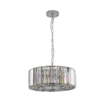 Light Pro 4 light Silver Round Rustic Linear Chandelier for Living-Room with no bulbs included