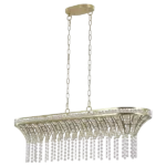 39.4 in. Modern 8-Light Gold Crystal Oval Chandelier for Living Room and Kitchen Island with no bulbs included For Indoor