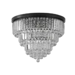 6-Light Black Dimmable Integrated LED Chandelier for Dining Room, Living Room