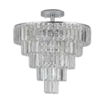 Bocca Collection 10-Light Chrome Crystal Chandelier with no Bulbs Included For Indoor