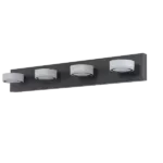 LED Modern Black 4-Light Vanity Lights Fixtures Over Mirror Bath Wall Lighting