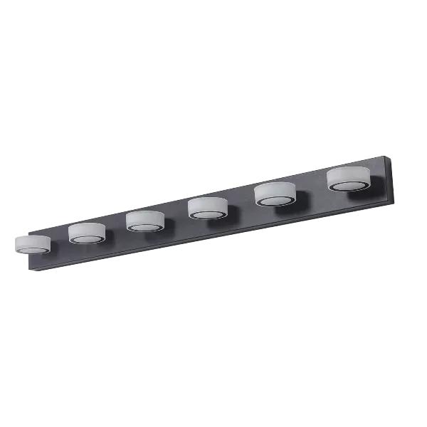 LED Modern Black 6-Light Vanity Lights Fixtures Over Mirror Bath Wall Lighting