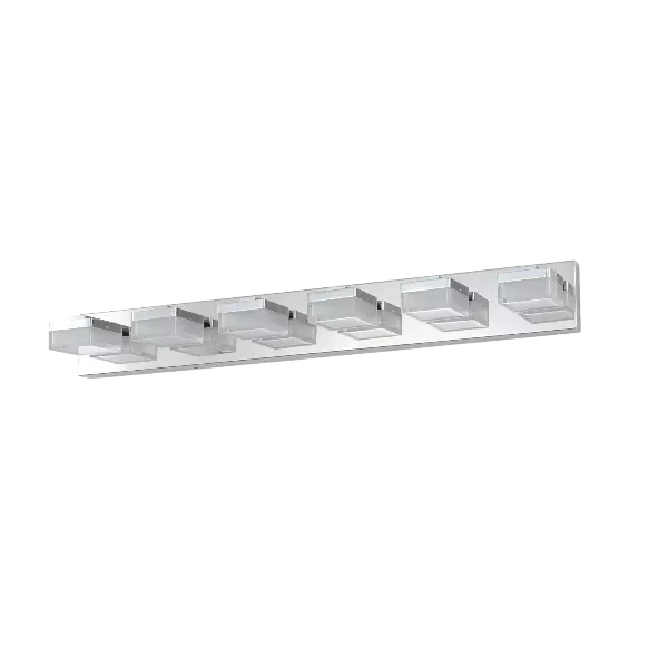 Modern 6-Light Chrome LED Vanity Mirror Light Fixture For Bathrooms And Makeup Tables