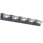 LED Modern Black Vanity Lights, 5-Lights Acrylic Matte Black Bathroom Vanity Lights Over Mirror