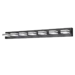 LED Modern Black Vanity Lights, 7-Lights Acrylic Matte Black Bathroom Vanity Lights Over Mirror
