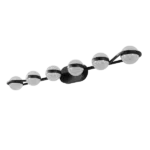 Vanity Lights With 6 LED Bulbs For Bathroom Lighting(Black)