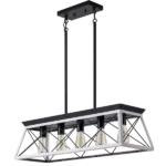 5-Light Farmhouse Chandeliers For Dining Room white(No Bulbs)