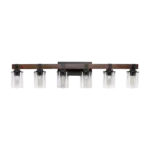 6-Lights Farmhouse Vanity Lights Fixture Rustic Bathroom Light Fixture Bathroom Sconce