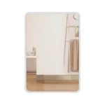 24x32 inch White Metal Framed Wall mount or Recessed Bathroom Medicine Cabinet with Mirror
