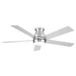 Hommee 52 in. Indoor Integrated LED Brush Nickel Low Profile Ceiling Fan with Reversible DC Motor and 5 Plywood Blades