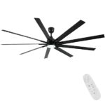 84 In Super Large Black Ceiling Fan with Remote Control