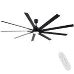 84 In Super Large Black Ceiling Fan with Remote Control